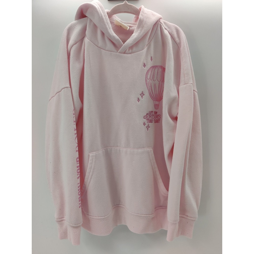 Katie Kime Wicked Pink Hot Air Balloon Hoodie Girls Small 6/7‎